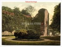 2. WALES - ABERGAVENNY Castle  Victorian Colour Images